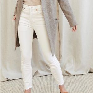 Re/Done high rise ankle crop skinny jeans